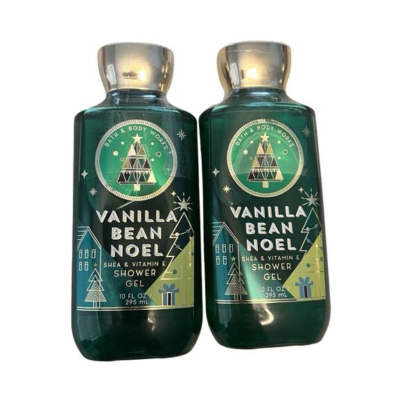 New Sealed‎ Bath & Body Works Shower Gel 10oz Vanilla Bean Noel X2 - Picture 1 of 2